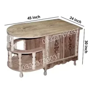 Iron stand Wooden table (without Polish)