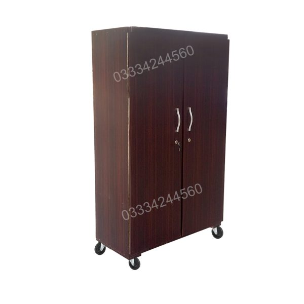 Brown 5 feet Wooden Sheet cupboard wardrobe cabinet almari safe - Image 4