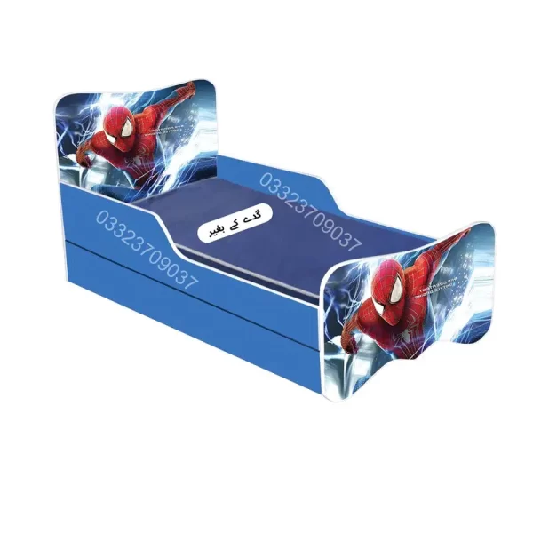 Wooden spider man kids bed with Sliding bed 6x3 feet - Image 2