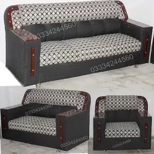 6 seater Poshish Sofa set 2 year warrenty, bed furniture cupboard