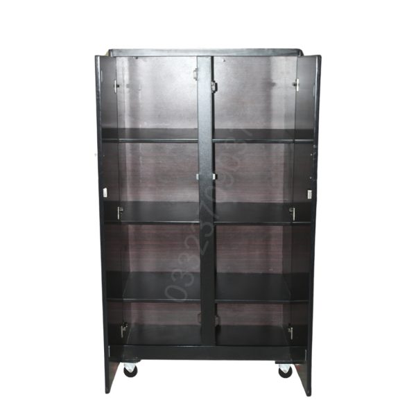 D2 5x2 Wooden Shelfs cupboard cabinet wardrobe almari black - Image 3