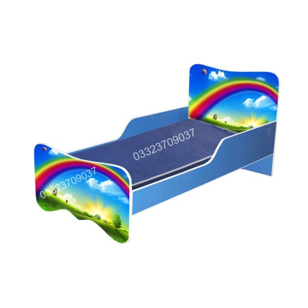 6x3 feet Wooden Rainbow Sticker Kids Bed