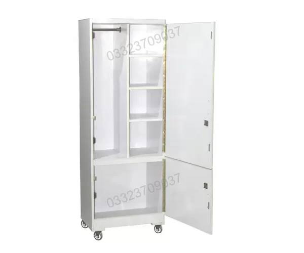 6x2 feet Single door Cupboard D3 wooden almari cabinet -White - Image 2