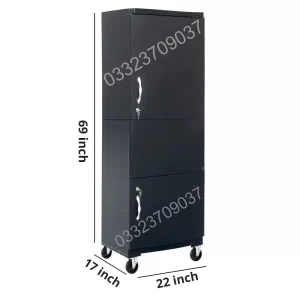D3 wooden black 6x2 feet Single door Cupboard Wardrobe almari cabinet