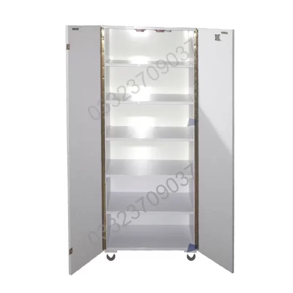 white 5x2 feet Two door Wooden cuboard cabinet almari & shoe rack - Image 3