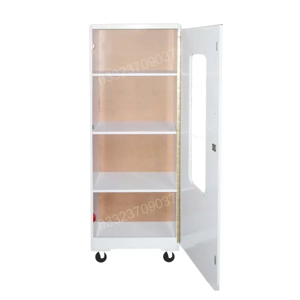 white 69 x 22 Inch single glass door cupboard - White wardrobe - Image 3