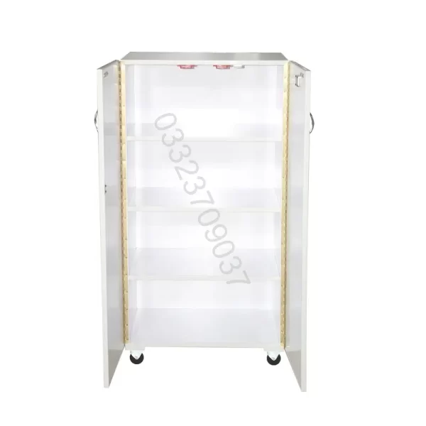 Wooden 2 Door 4x2 feet cupboard, shoe rack Book rack-white - Image 3