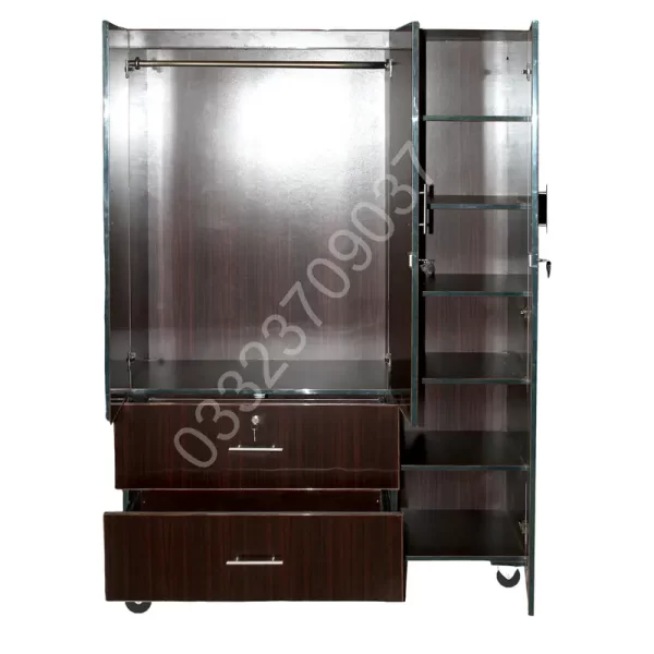 Brown Lc5 6x4 feet Wooden cupboard for Cloths , almari wardrobe safe cabnet - Image 3