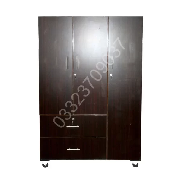 Brown Lc5 6x4 feet Wooden cupboard for Cloths , almari wardrobe safe cabnet - Image 2