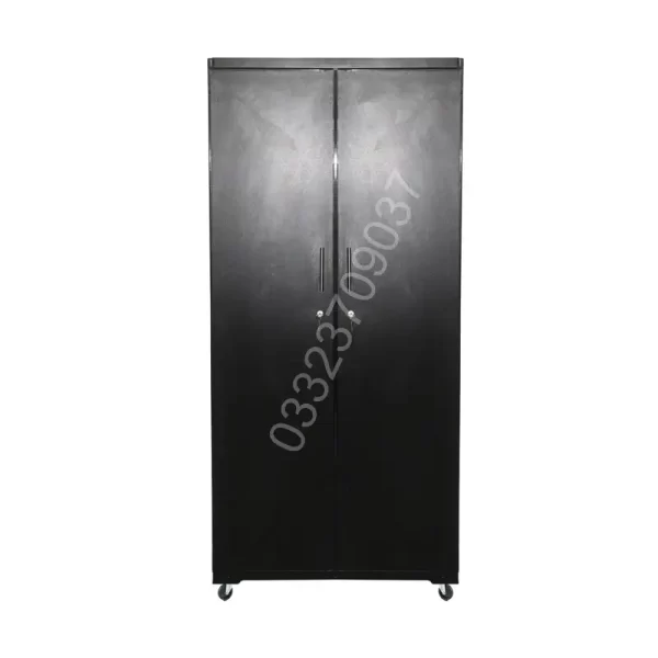 Black 6x3 feet wooden sheet cupboard , almari wardrobe safe cabinet - Image 2