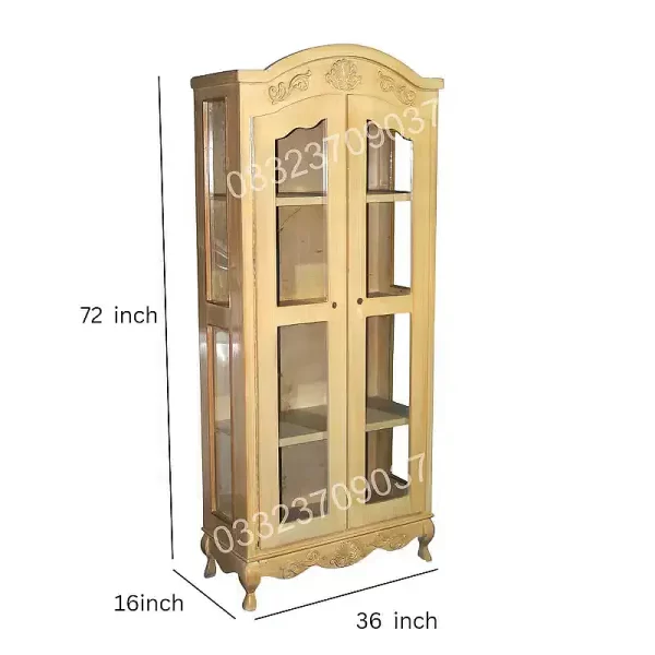 7x3 feet wooden showcase cupboard cabinet