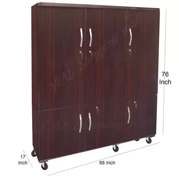 6x6 feet Wooden cupboard Folding , furniture wardrobe almari cabinet