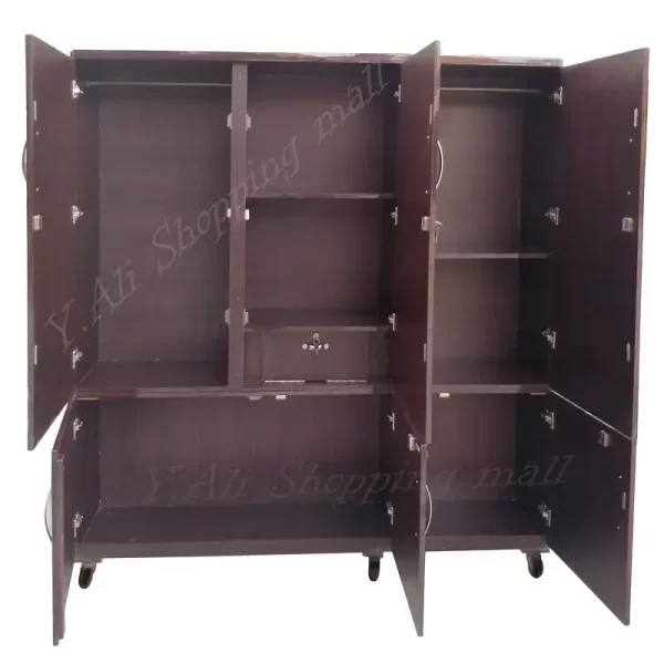 6x6 feet Wooden cupboard Folding , furniture wardrobe almari cabinet - Image 4