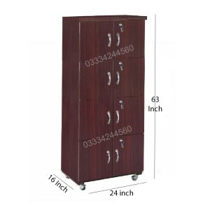 5x2 Feet brown 8 Door Wooden sheet Cupboard Wardrobe
