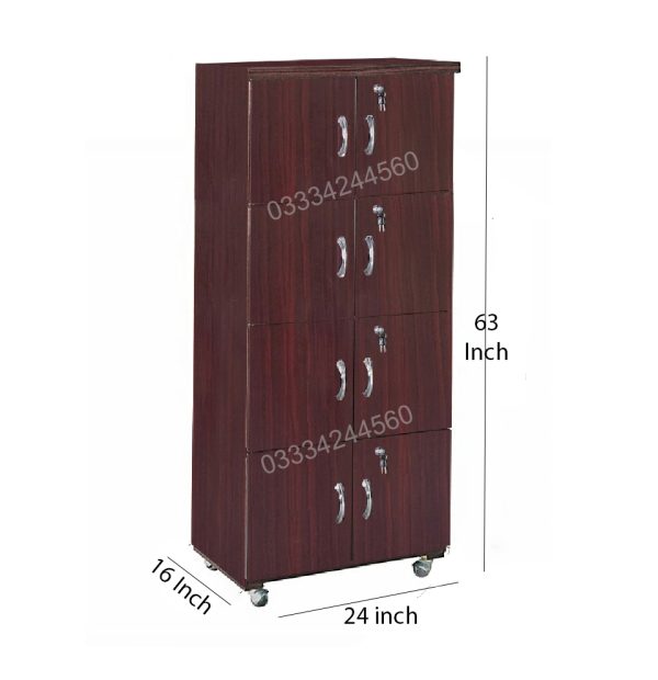 5x2 Feet brown 8 Door Wooden sheet Cupboard Wardrobe