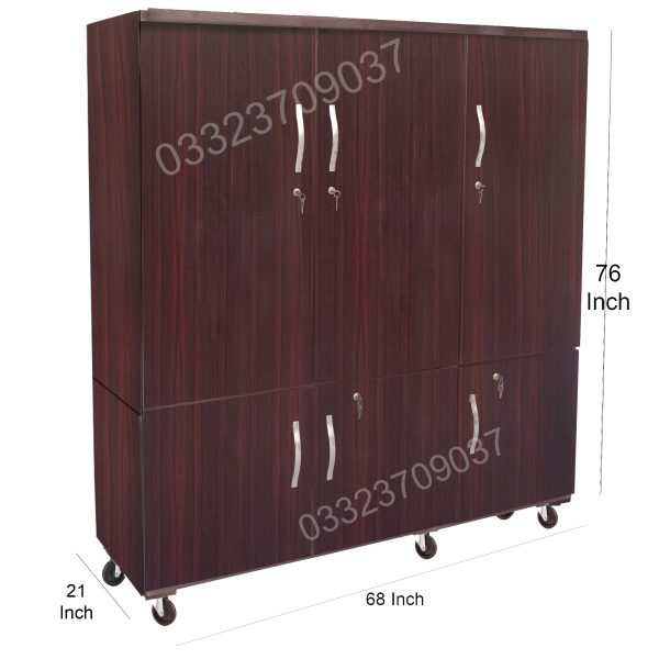 6x6 Feet 20" Depth Wooden Large Cupboard Wardrobe almari cabinet safe