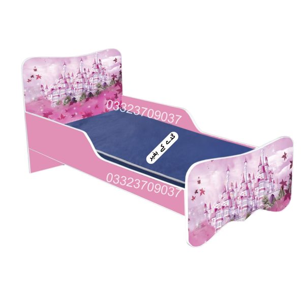 6x3 feet Wooden pink house Sticker Kids Bed