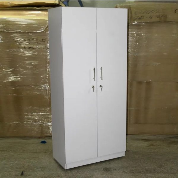 white 6x3 feet two door wooden cupboard , wardrobe cabinet almari - Image 6