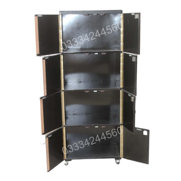 5x2 Feet Black 8 Door Wooden sheet Cupboard Wardrobe - Image 2