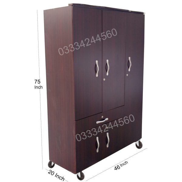 D4 6x4 Feet Large Wooden sheet cupboard wardrobe fixed price