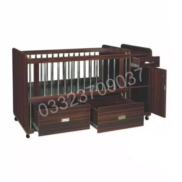 D2 Large Wooden sheet baby Cot with Drawers and storage kids bed