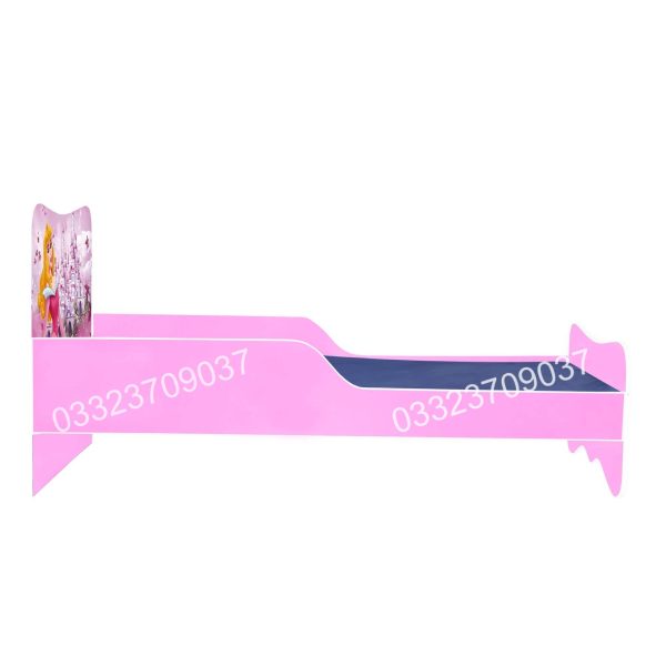 6x3 feet Wooden  Sleeping Beauty pink Sticker Kids Bed - Image 3