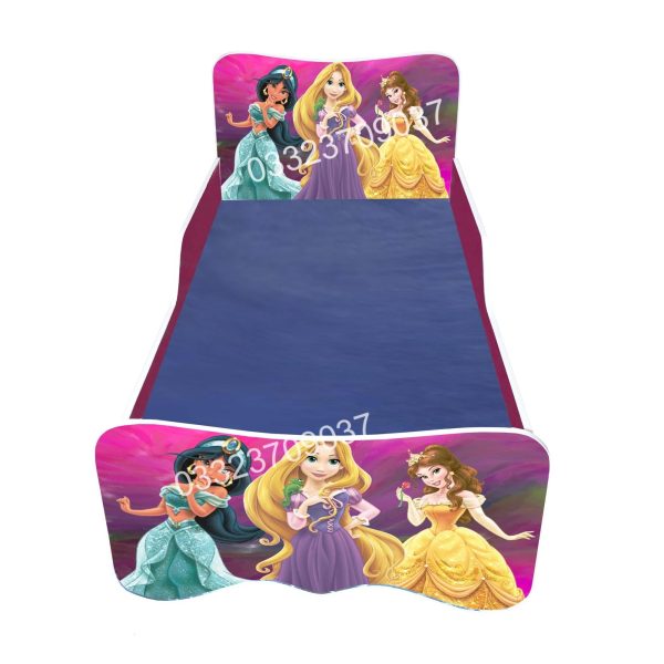 6x3 feet Wooden Three Princess Sticker Kids Bed - Image 2