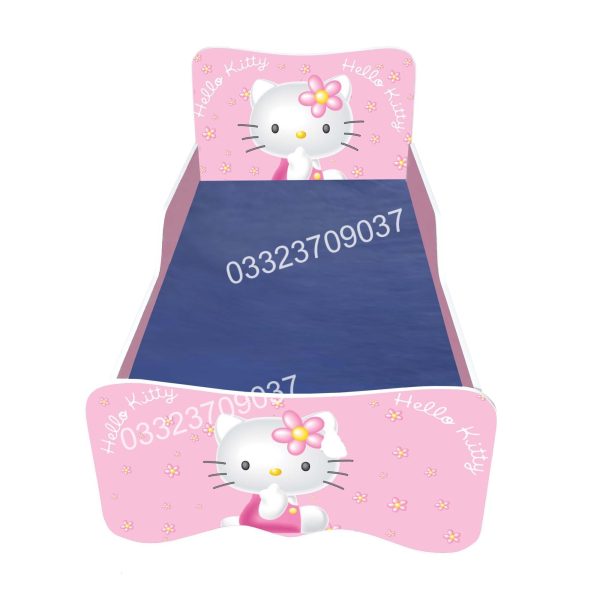 6x3 feet Wooden Hello kitty Sticker Kids Bed - Image 3