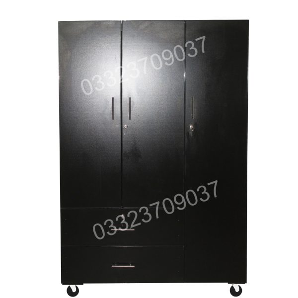 Black Lc5 6x4 feet Wooden cupboard for Cloths , almari wardrobe safe cabinet wood furniture - Image 2