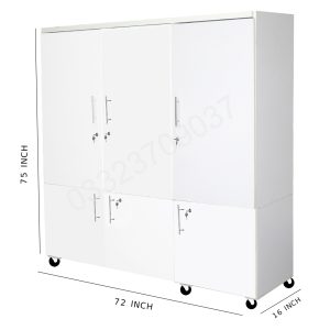6x6 feet Wooden Cupboard, wardrobes In White Color