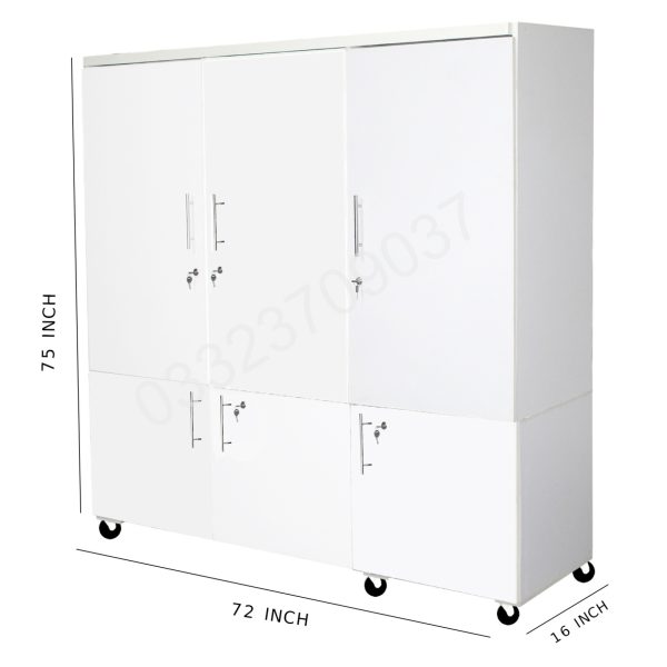 6x6 feet Wooden Cupboard, wardrobes In White Color