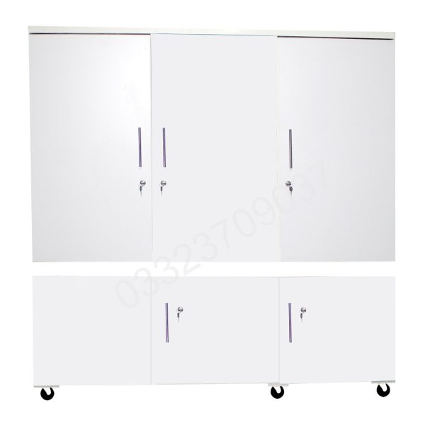 6x6 feet Wooden Cupboard, wardrobes In White Color - Image 3