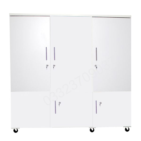 6x6 feet Wooden Cupboard, wardrobes In White Color - Image 4