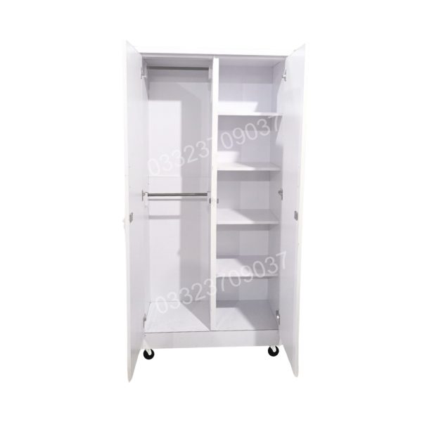 White 6x3 feet wooden kids cupboard wardrobes cabinet almari