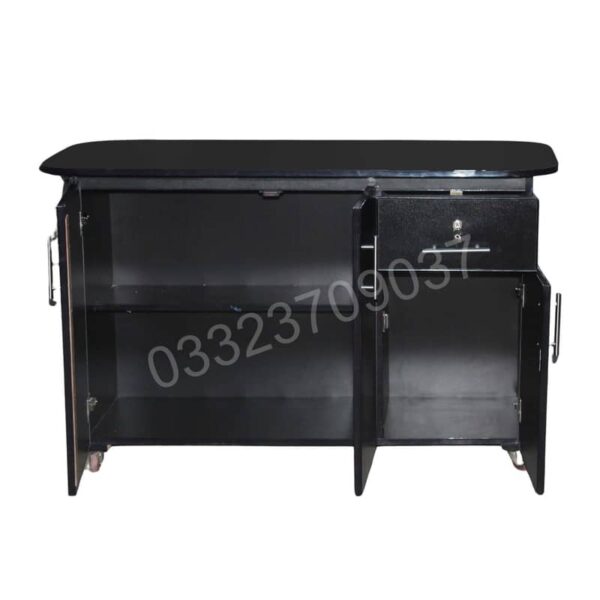 Black - Is12 Large Wooden Sheet 3 Door one Drawer Iron stand - iron board iron table cupboard wardrobe - Image 4