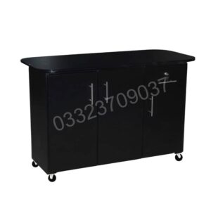 Black - Is12 Large Wooden Sheet 3 Door one Drawer Iron stand - iron board iron table cupboard wardrobe